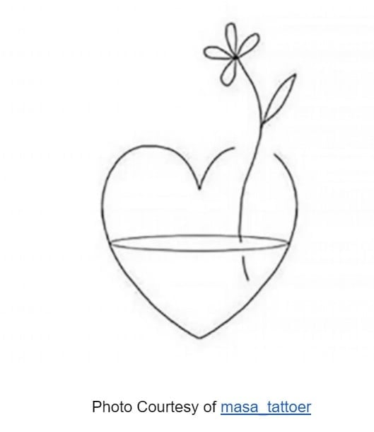 Flower on a Heart Vase