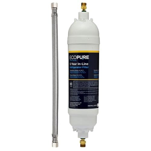 EcoPure EPINL30 5 Year in-Line Refrigerator Filter-Universal...