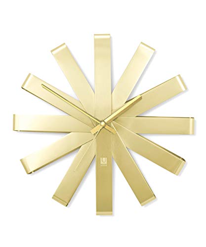 Umbra Ribbon Modern 12-inch Wall Clock, Silent Non Ticking...