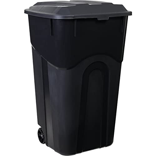 United Solutions 32 Gallon Outdoor Waste Garbage Bin with...