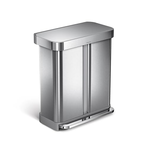 simplehuman 58 Liter/15.3 Gallon Step Can Liner Pocket,...