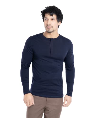 Men's Merino Long Sleeve Henley by Woolly | RWS Certified |...