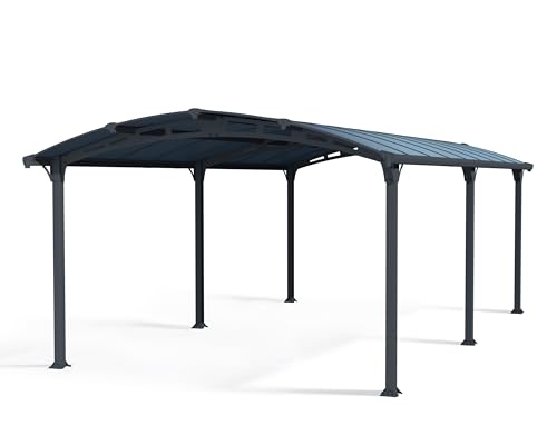 Palram - Canopia Arcadia 12 x 21 x 6.5 Carport, Heavy Duty...