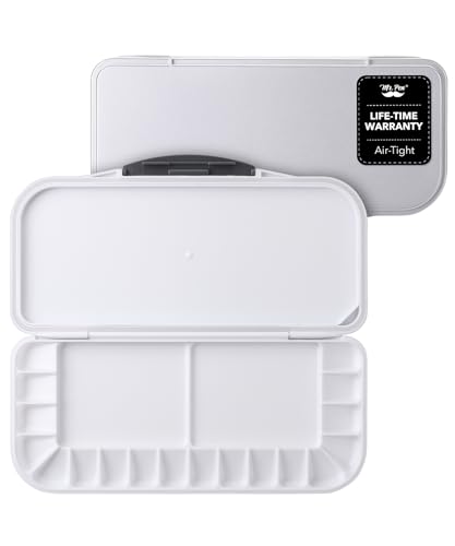 Mr. Pen Airtight 18-Well Watercolor Palette with 2 Mixing...