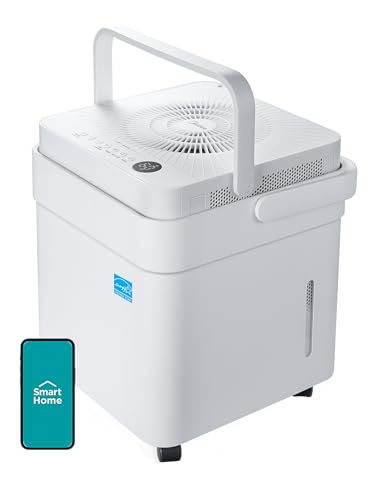 Midea Cube 50 Pint Dehumidifier for Basement and Rooms at...