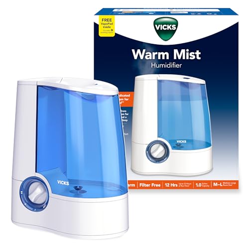 Vicks Warm Mist Humidifier - Air Humidifier for Bedroom,...