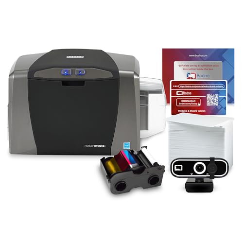 Bodno Fargo DTC1250e Single Sided ID Card Printer & Complete...