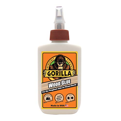 Gorilla Wood Glue, Natural Wood Color, 4 Ounce Bottle (Pack...