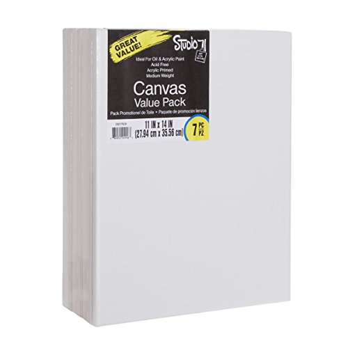 Darice Studio 71, 7 Piece, 11 by 14 inch, Stretched Canvas...