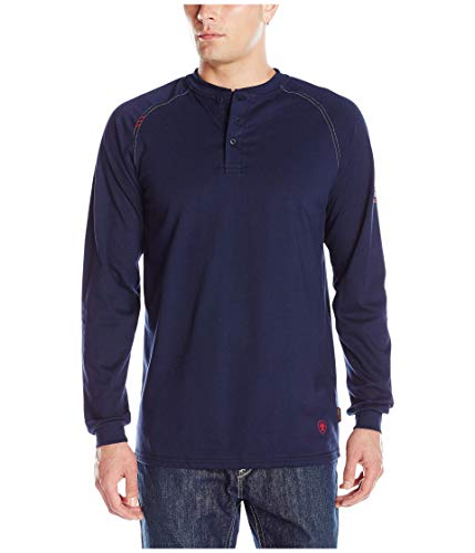 Ariat Men's Big and Tall Flame Resistant Work Henley Shirt,...