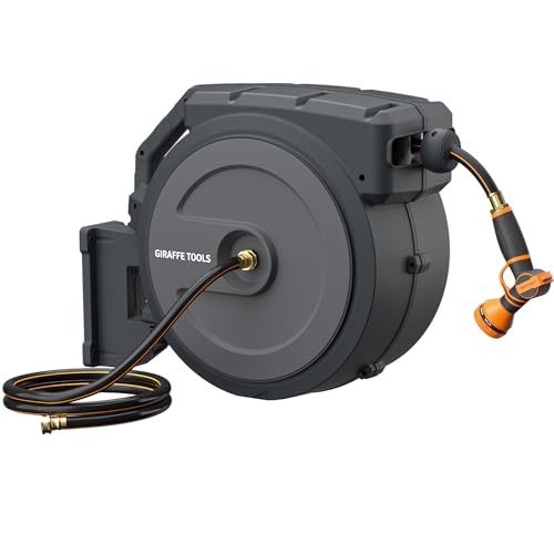 Giraffe Tools AW40 Retractable Hose Reel 5/8' x 90 ft Wall...