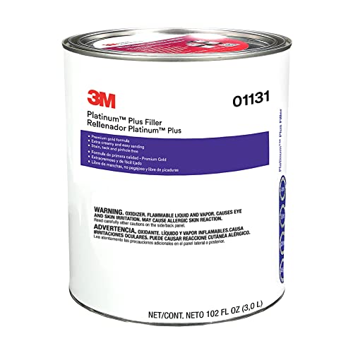3M Platinum Plus Filler 01131, Lightweight, Stain Free, Tack...