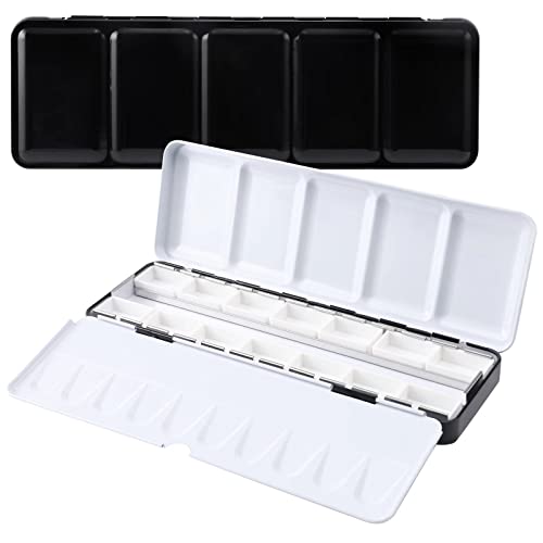 LOONENG Metal Watercolor Tray Palette with 14 Empty Full...