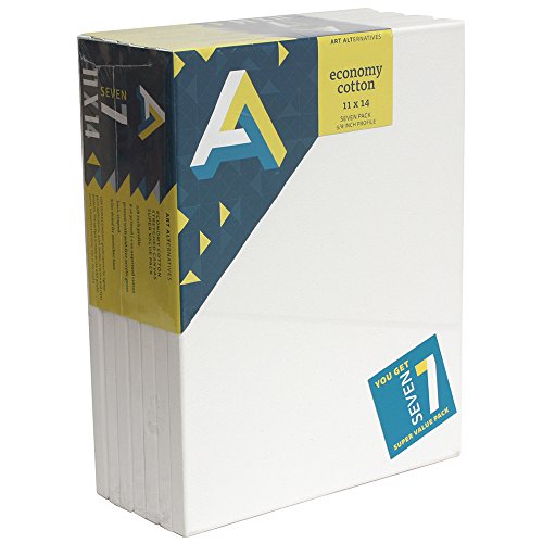 Art Alternatives stretched White Canvas Super Value Pack-11...