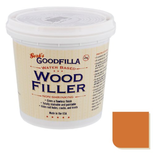 Goodfilla Red Oak, 1 Quart (3.7lbs) Wood and Grain Filler,...