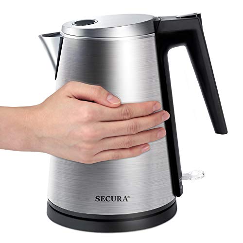 Secura Double Wall Stainless Steel Electric Kettle Water...