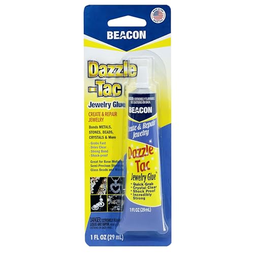 BEACON Dazzle-Tac Extra Strong Jewelry Glue - Crystal Clear,...