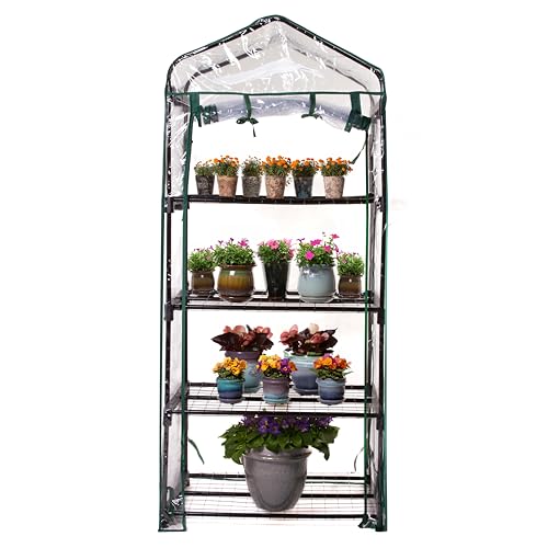 Gardman R687 4-Tier Mini Greenhouse, 27' Long x 18' Wide x...