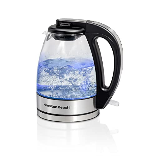Hamilton Beach Glass Electric Tea Kettle, Water Boiler &...