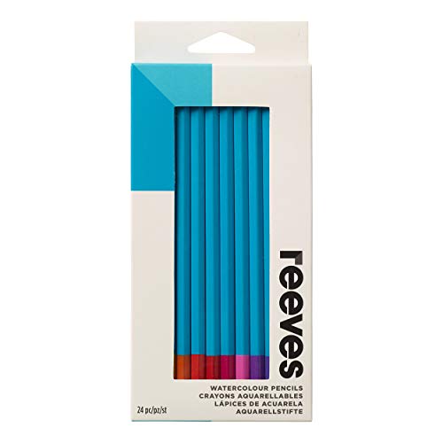 Reeves Watercolor Pencil Set - Vibrant Colors for Beginners,...