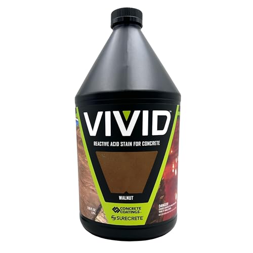 CC Concrete Coatings Vivid Acid Stain for Concrete Walnut...