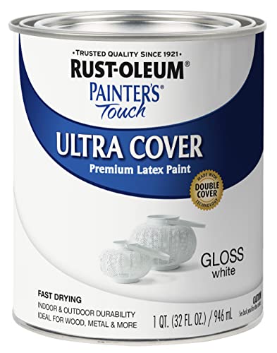 Rust-Oleum 1992502 Painter's Touch Latex Paint, Gloss White...