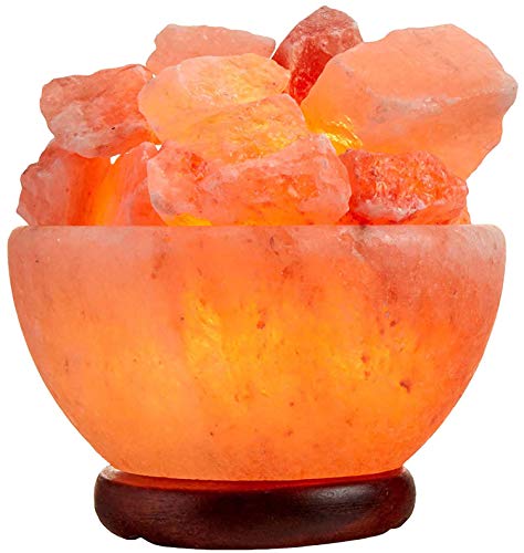 Spantik Himalayan Salt Lamp Bowl with Natural Crystal...