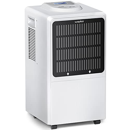 Waykar 130 Pints Commercial Dehumidifier with Drain Hose and...