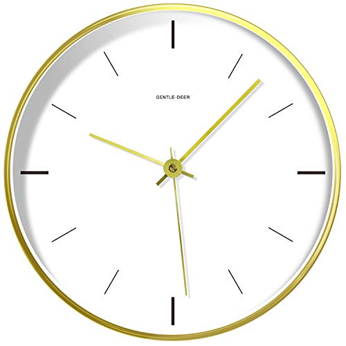 WILNARA Metal Frame Quartz Wall Clock Nordic Style 8inch...