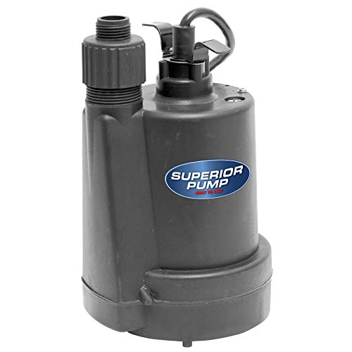 Superior Pump 91250 1800GPH Thermoplastic Submersible...