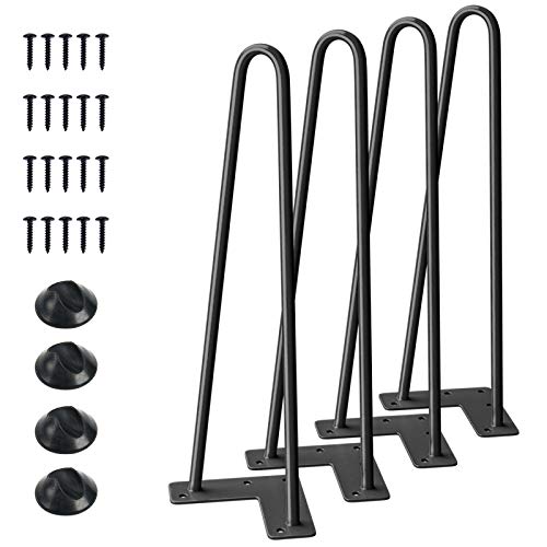 SMARTSTANDARD 16' Hairpin Furniture Legs, Metal Home DIY...