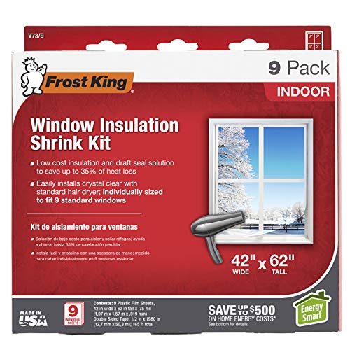 Frost King V73/9H Indoor Shrink Window Kit 42 62-Inch,...