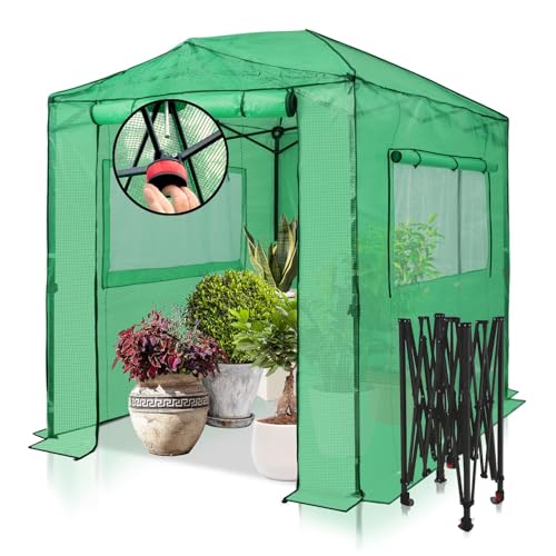 EAGLE PEAK 8x6 Portable Walk-in Greenhouse, Pop-up Indoor...