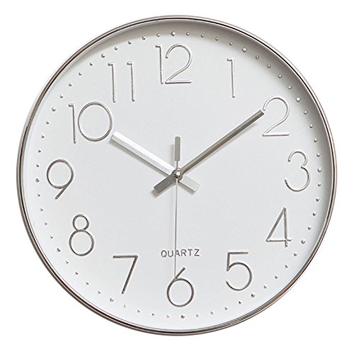 jomparis Modern 12' Battery Operated Non-Ticking Silent...