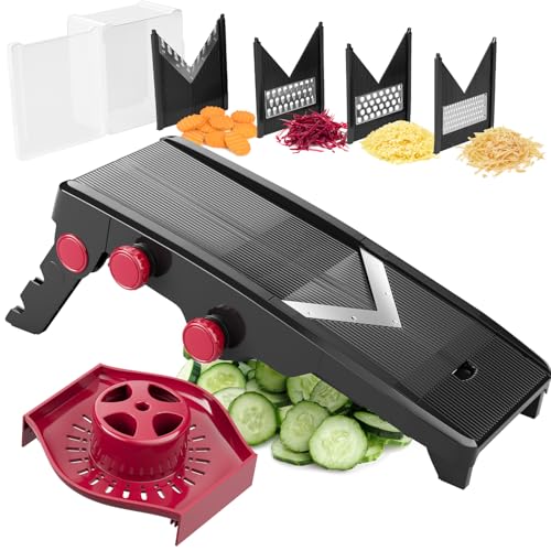 MuellerLiving Mandoline Slicer for Kitchen, Adjustable...