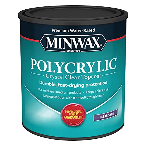 qt Minwax 63333 Clear Polycrylic Water-Based Protective...