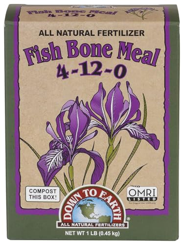 Down to Earth Organic Fish Bone Meal Fertilizer Mix 4-12-0,...