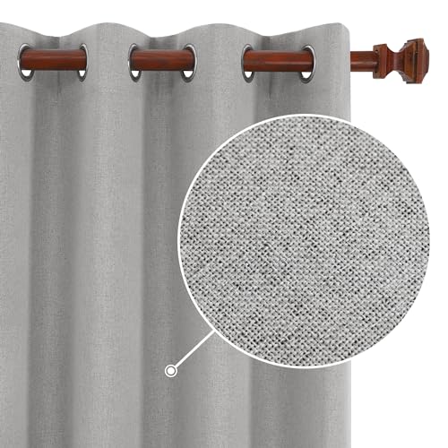 Deconovo Total Blackout Curtains Linen Curtains Room...