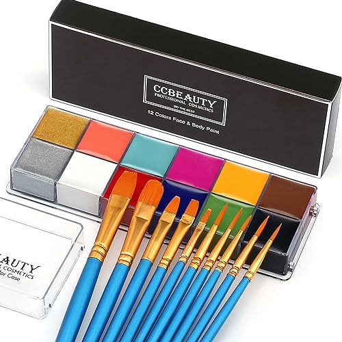 CCbeauty Professional Face Body Paint Oil 12 Colors...