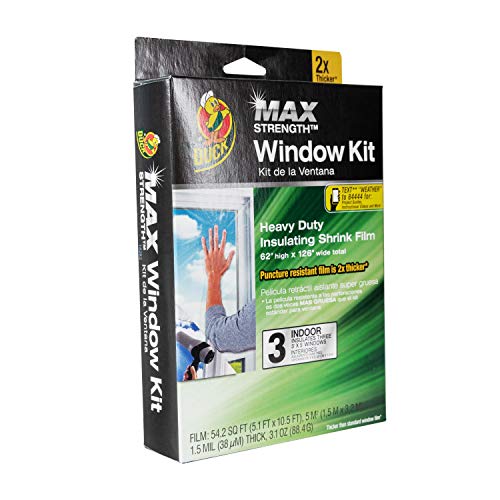 Duck MAX Strength Heavy Duty Insulating Film Window Kit,...