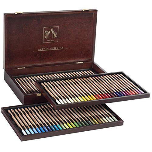 Caran D'ache Set of 84 Pastel Pencils In A Wood Box...