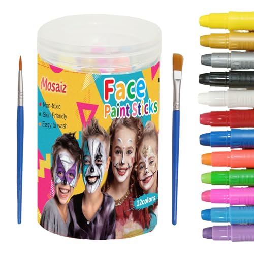 Mosaiz Face Paint Kits for Kids, Body Paint For Adults,...