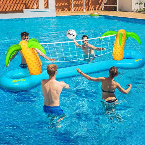 Inflatable Pool Volleyball Game Set with 2 Balls - Pool...
