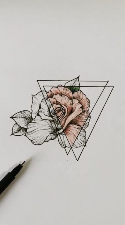 Minimalist Geometric Tattoo Drawing Ideas