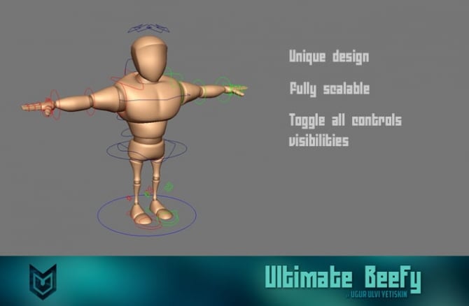 Ultimate Bony and Beefy rig for maya