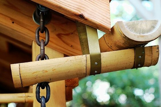 Bamboo Rain Gutter
