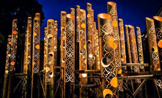 Bamboo LED Landscape Lights