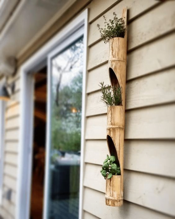 Vertical Bamboo Planter