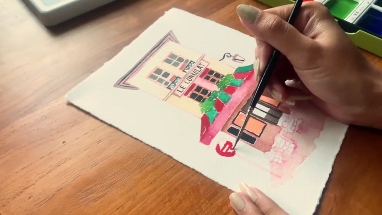 Painting Paris Le Consulat In Watercolor
